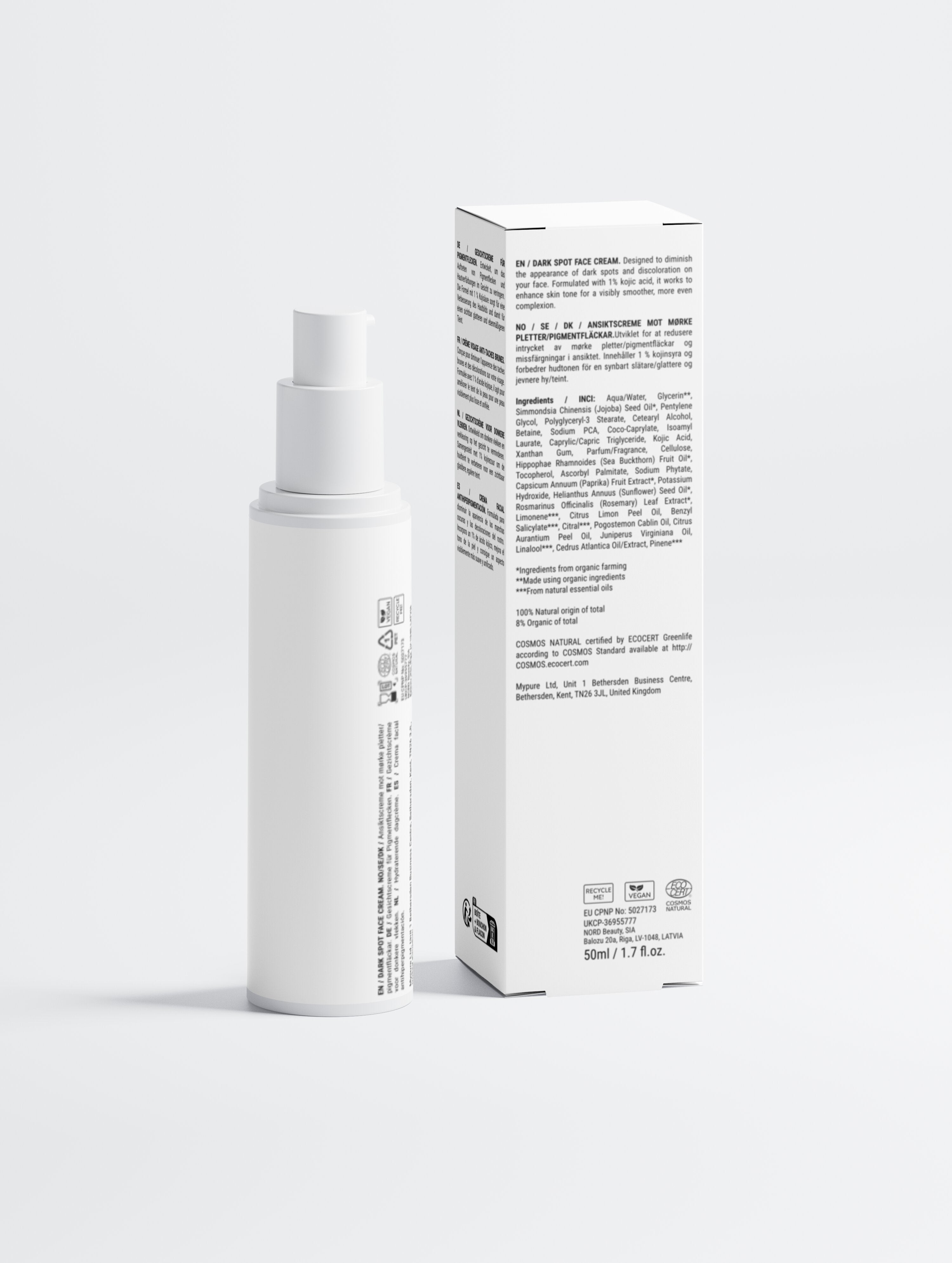 Dark Spot Face Cream with Kojic Acid